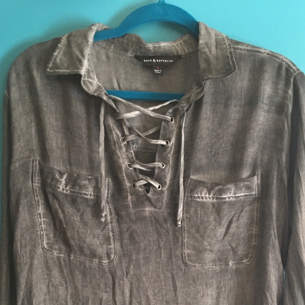 Charcoal Gray Long Sleeve Shirt